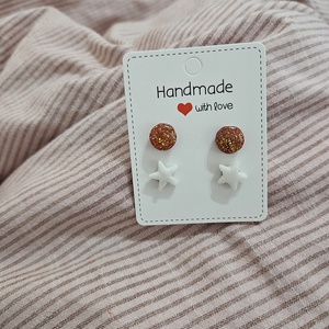 Pötty fülbevaló, Ékszer, Fülbevaló, Pötty fülbevaló, Gyurma, MESKA