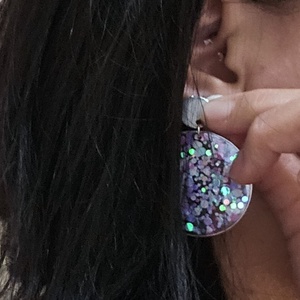 Bubble nagyméretű áttetsző fülbevaló , Ékszer, Fülbevaló, Lógós kerek fülbevaló, Ékszerkészítés, MESKA