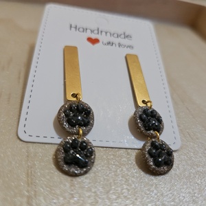 Kutya tappancs fülbevaló, Ékszer, Fülbevaló, Lógós kerek fülbevaló, Gyurma, MESKA