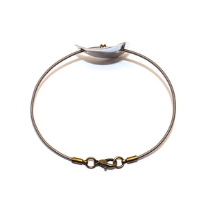 Gitárhúr alumíniummal, női karkötő, 20 cm (K.02) - ékszer - karkötő - karperec - Meska.hu