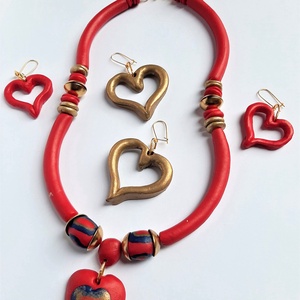 Valentin napi gyurmacsomag fém szerelékekkel, plusz ingyenes online, videós gyurma workshoppal  - kellékek & szerszámok - Meska.hu