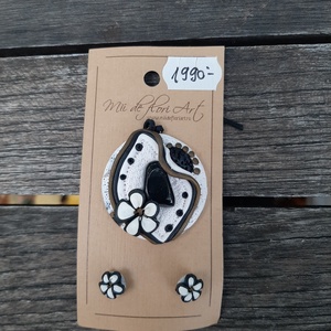 Féldrágaköves ékszergarnitúra: medál és fülbevaló - Meska.hu