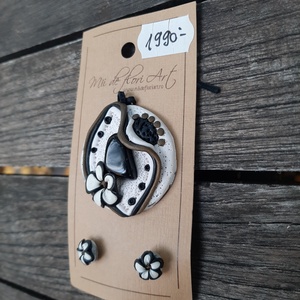 Féldrágaköves ékszergarnitúra: medál és fülbevaló - ékszer - ékszerszett - Meska.hu