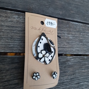 Féldrágaköves ékszergarnitúra: medál és fülbevaló - ékszer - ékszerszett - Meska.hu