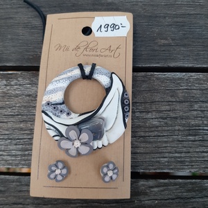 Féldrágaköves ékszergarnitúra: medál és fülbevaló - Meska.hu