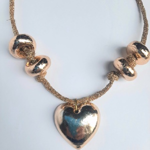  Arany szív medál ünnepi arany zsinóron - Meska.hu