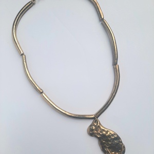 Arany cica nyaklánc - ékszer - nyaklánc - statement nyaklánc - Meska.hu