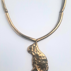 Arany cica nyaklánc, Ékszer, Nyaklánc, Statement nyaklánc, Ékszerkészítés, Gyurma, MESKA