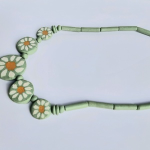 Millefiori margaréta mintás nyaklánc - esküvő - ékszer - nyaklánc - Meska.hu