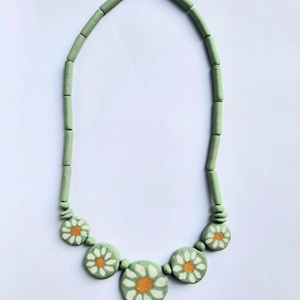 Millefiori margaréta mintás nyaklánc - esküvő - ékszer - nyaklánc - Meska.hu