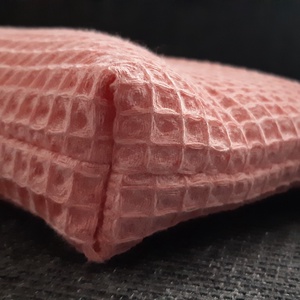 Waffle frottír kozmetikai táska, kicsi old rose - táska & tok - neszesszer - Meska.hu