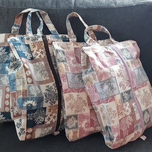 Cipőhordozó zsák, barna, textil - zero waste - táska & tok - mosó & cipő zsák - Meska.hu
