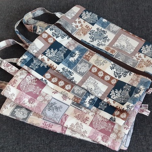 Cipőhordozó zsák, barna, textil - zero waste - táska & tok - mosó & cipő zsák - Meska.hu