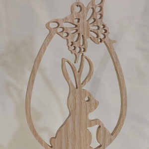 Húsvéti tojás, nyuszival és pillangóval - otthon & életmód - dekoráció - dísztárgy - Meska.hu