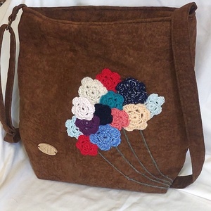 Horgolt virágos táska - Meska.hu