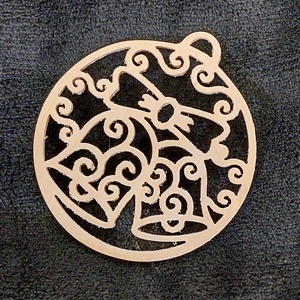 karácsonyi csengettyű, Karácsony, Karácsonyi lakásdekoráció, Karácsonyfadíszek, Famegmunkálás, MESKA