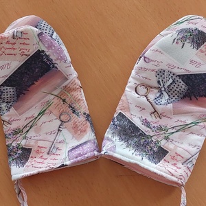 Edényfogó kesztyük, Otthon & Életmód, Konyhafelszerelés, tálalás, Konyhai textil, Edényfogó, , 2 db os edényfogó kesztyű készült kívül mintás vastagabb vászonnal készült, belül rózsaszín vászon ..., MESKA