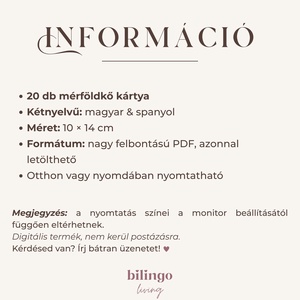 Magyarspanyol letölthető, nyomtatható mérföldkő kártya, fiú lány unisex (Tarjetas de hitos bilingües) - művészet - grafika & illusztráció - digitális - Meska.hu