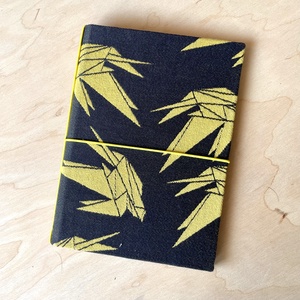 Füzettartó, füzetborító, traveller's notebook, A/5, keménytáblás, textilborítós, papírmadár - Meska.hu