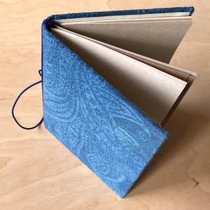 Búzavirágkék füzettartó, füzetborító, traveller's notebook, A/5, keménytáblás, textilborítós - otthon & életmód - papír, írószer - könyv- és füzetborító - Meska.hu