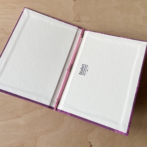 Füzettartó, füzetborító, traveller's notebook, A/5, keménytáblás, textilborítós, rózsaszín - otthon & életmód - papír, írószer - könyv- és füzetborító - Meska.hu