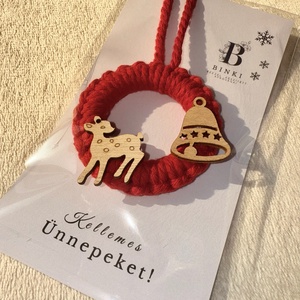 Karácsonyi makramé dísz, Karácsony, Karácsonyi lakásdekoráció, Karácsonyfadíszek, , MESKA