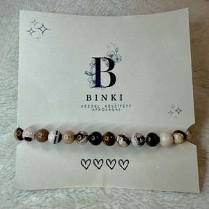 Ásvány karkötő - Cappuccino jáspis - ékszer - karkötő - ásványkarkötő - Meska.hu