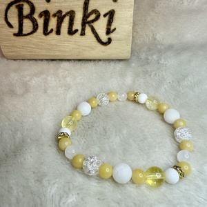 Ásvány karkötő - Sárga - Meska.hu