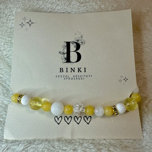 Ásvány karkötő - Sárga - ékszer - karkötő - ásványkarkötő - Meska.hu