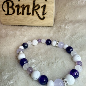 Ásvány karkötő - Lila - Meska.hu