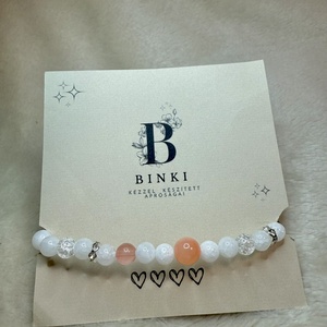 Ásvány karkötő - Eper - ékszer - karkötő - ásványkarkötő - Meska.hu