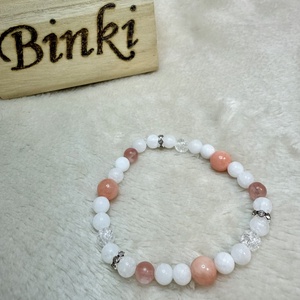 Ásvány karkötő - Eper - Meska.hu