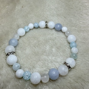 Ásvány karkötő - Kék - ékszer - karkötő - ásványkarkötő - Meska.hu