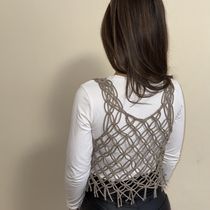Makramé top - Moonlace/Holdcsipke - ruha & divat - női ruha - póló, felső - Meska.hu