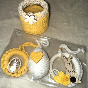 Sárga húsvéti csomag - otthon & életmód - dekoráció - húsvéti asztaldíszek - Meska.hu