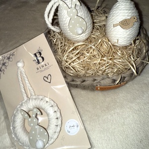 Natúr színű húsvéti kosár csomag - otthon & életmód - dekoráció - húsvéti asztaldíszek - Meska.hu