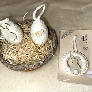 Natúr színű húsvéti kosár csomag - otthon & életmód - dekoráció - húsvéti asztaldíszek - Meska.hu