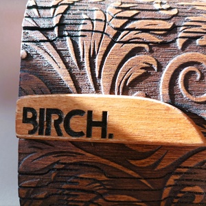 BIRCH. BLOOM nyírfa táska, Táska & Tok, Kézitáska & válltáska, Alkalmi táska, Famegmunkálás, Gravírozás, pirográfia, MESKA