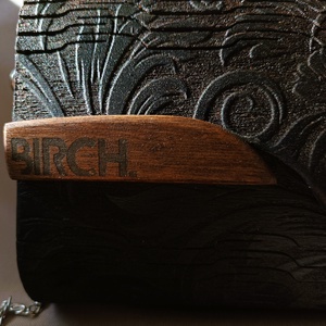 BIRCH. NOIR nyírfa táska, Táska & Tok, Kézitáska & válltáska, Alkalmi táska, Famegmunkálás, Gravírozás, pirográfia, MESKA
