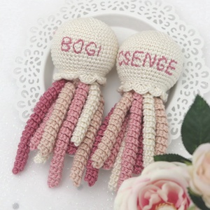 Horgolt krém PICi polip koraszülötteknek � Bababarát korapolip újszülötteknek (100% pamut) - baba - mama - baba játékok - szundikendő, alvóka - Meska.hu