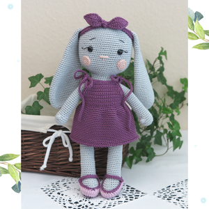 Horgolt, öltöztethető Szofi nyuszi (30 cm magas) - játék & sport - plüssállat & játékfigura - nyuszi - Meska.hu