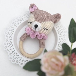 Horgolt MIA őzike csörgő, rágóka, Baba - mama, Baba játékok, Csörgő, Horgolás, MESKA