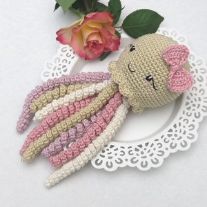 Horgolt homok polip masnival alvóka babajáték, Baba - mama, Babalátogató ajándékcsomag, Horgolás, MESKA