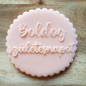 Kekszpecsét Boldog Születésnapot felirattal, Otthon & Életmód, Konyhafelszerelés, tálalás, Sütés, főzés, Sütikiszúró, , MESKA