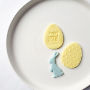 Agyag, polymer clay, égethető gyurma, mézeskalács, keksz, süti, szappan bélyegző, HAPPY EASTER - kellékek & szerszámok - díszíthető tárgyak - kerámia - Meska.hu