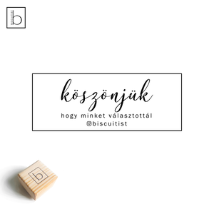 Személyre szabható Papírpecsét, bélyegző, csomagolási nyomda Köszönjük felirattal, vállalkozásod Instagram nevével, Otthon & Életmód, Papír, írószer, Pecsétek, Papírpecsét, , MESKA