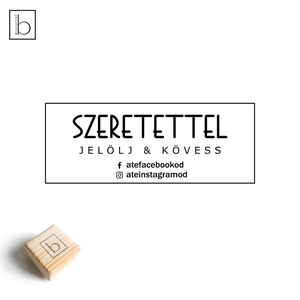 Személyre szabható Papírpecsét, bélyegző, csomagolási nyomda Szeretettel felirattal, vállalkozásod FB és IG nevével, Otthon & Életmód, Papír, írószer, Pecsétek, Papírpecsét, , MESKA