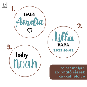 Keksz, mézeskalács, fondant és sütipecsét személyre szabható baba névvel, születési dátummal - otthon & életmód - konyhafelszerelés, tálalás - sütés, főzés - sütidísz - Meska.hu