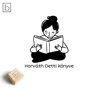 Ex libris pecsét, személyre szabható bélyegző, könyv nyomda - Belemerülő olvasó lány, Könyv & Zene, Ex libris pecsét, , MESKA