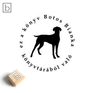 Ex libris pecsét, személyre szabható bélyegző, könyv nyomda - Vizsla - könyv & zene - ex libris pecsét - Meska.hu